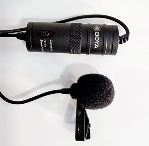 Microfone de lapela Boya - com fio
